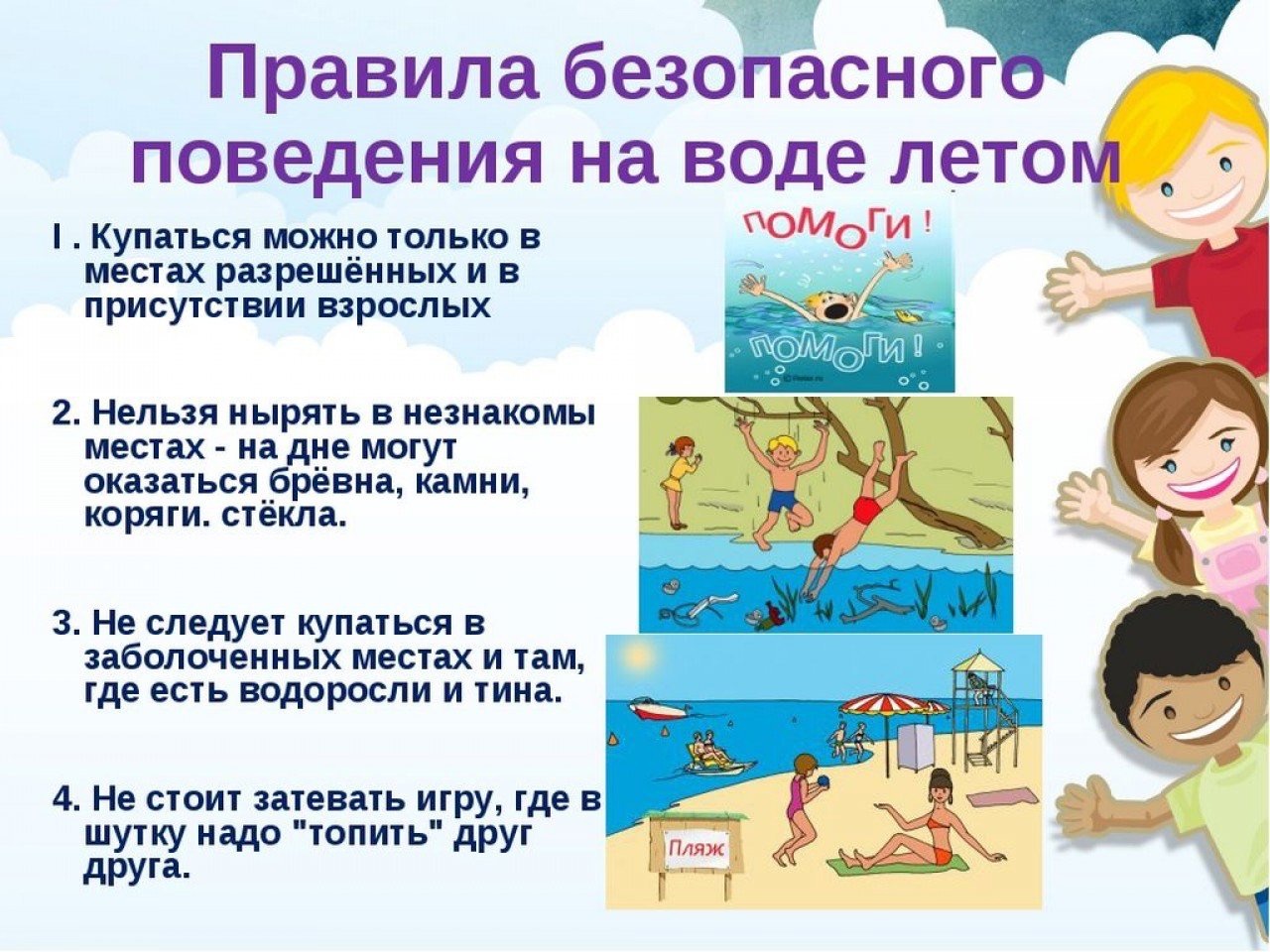 Дорогие ребята! Лето в самом разгаре! Желаем провести его весело, ярко, а главное-безопасно!