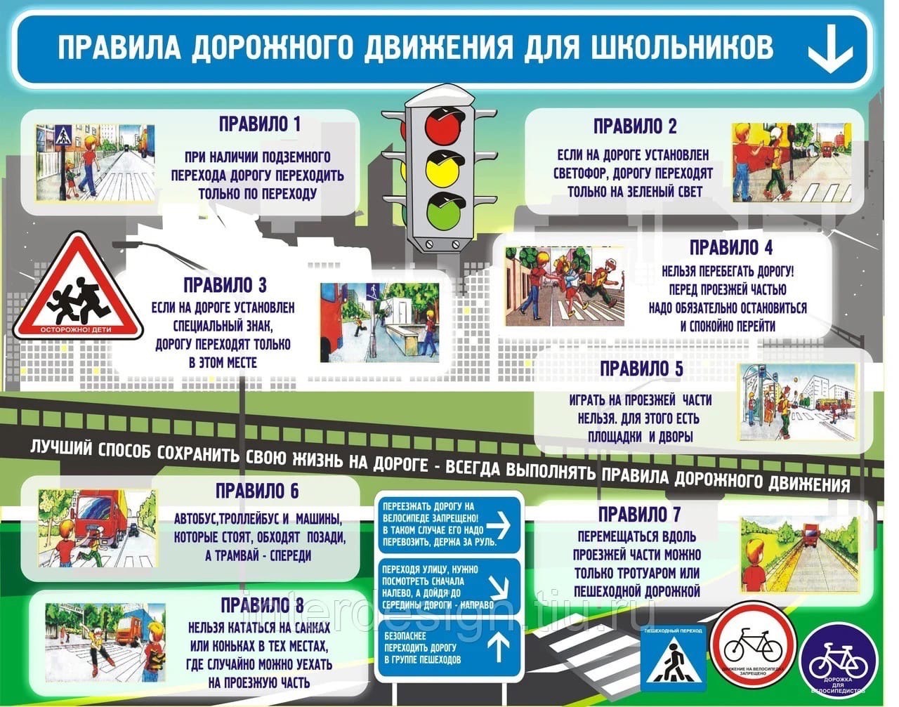 Правила дорожного движения для школьников